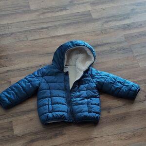 Mighty Goods Blue Hooded Puffer Jacket Boys Size 3T